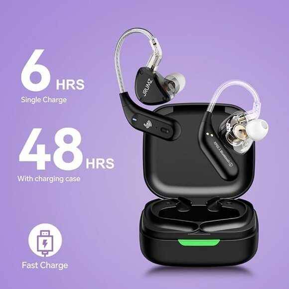 NIB. Jrumz XP02 Wireless IEM Lightweight Earphones w/Detachable Cables - Picture 4 of 9